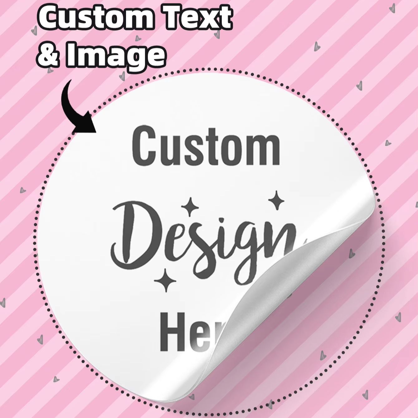 Personalised Candle Label - ملصقات دائرية مخصصة مقاومة للماء 3/5/6