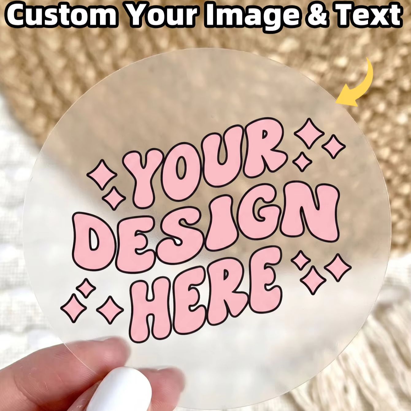 1-130 قطعة ملصقات دائرية شفافة - مراجعة Personalised Candle Label وسعره